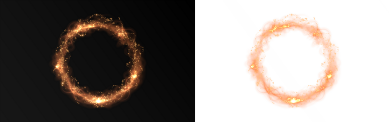 Png Orange Energy Ring Overlay PNG on transparent background