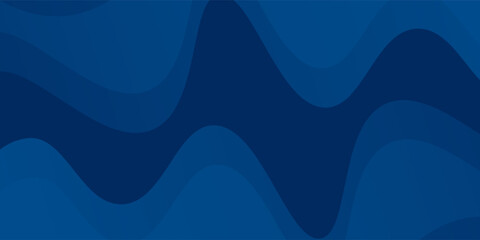 Dark blue paper waves abstract banner design. Elegant wavy vector background illustrations
