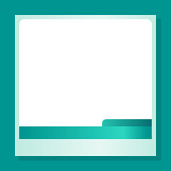 A Professional Vertical Product Frame Template with a Clean Teal Blue Horizontal Footer for Product Descriptions or Branding