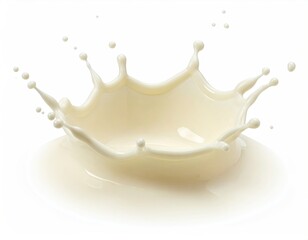 Milk splash forming crown shape, isolated