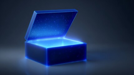 Open box reveals sparkling stars, creating magic. Represents gifts, surprises, possibilities. Ideal for marketing, web design, and conceptual illustrations.