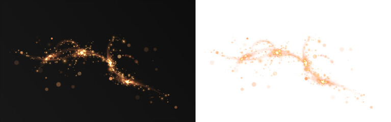 Png Golden Swirl Trail Overlay PNG on transparent background