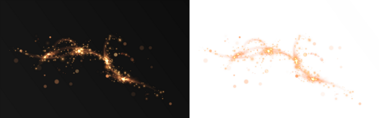 Png Golden Swirl Trail Overlay PNG on transparent background