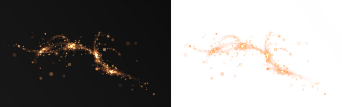 Png Golden Swirl Trail Overlay PNG on transparent background