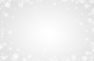 Frostwork. Decorative ice crystals frame on transparent background
