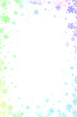 Beautiful ice frost patterns arranged as frame with out background png file.
