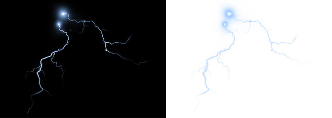 Png Blue Electric Lightning Bolt PNG Overlay on transparent background