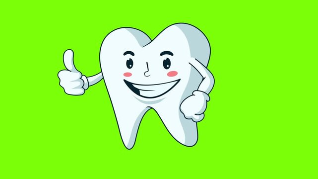 template tooth health cromakey animation
