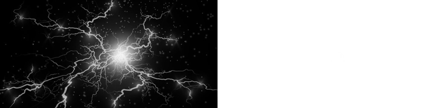 Png White Lightning Cluster Overlay PNG on transparent background