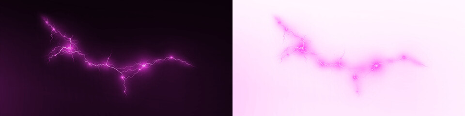 Png Purple Lightning Bolt PNG Overlay on transparent background