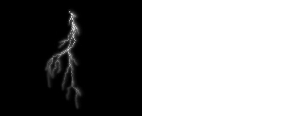 Png White Branching Lightning Strike Overlay PNG on transparent background