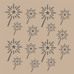 Fireworks Starburst Seamless Background