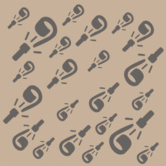 Champagne Bottle and Glasses Pattern