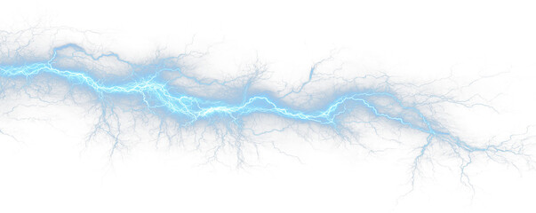 Electric lightning arcs flash through dark storm clouds. Neon glow and sparks enhance the dramatic...