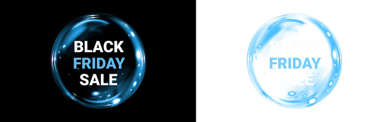 Png Black Friday Blue Sale Overlay PNG on transparent background