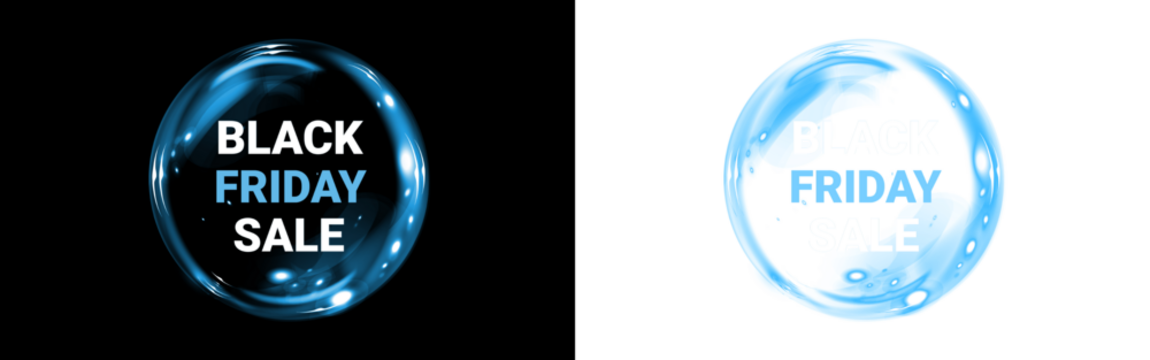 Png Black Friday Blue Sale Overlay PNG on transparent background - Powered by Adobe