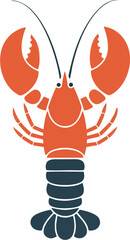 Single Stroke Lobster Vector Drawing in Minimal Line Style