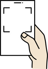 Qr code scan frame smartphone 