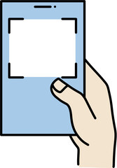 Qr code scan frame smartphone 