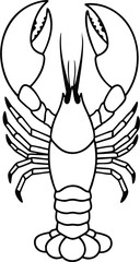  flat vector lobster artwork, minimal color palette, clean edges