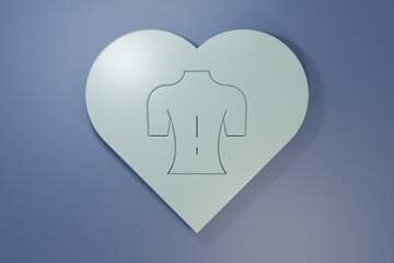 Grey Massage icon isolated on purple-blue background. Relaxing, leisure. Minimalism concept. 3D render illustration