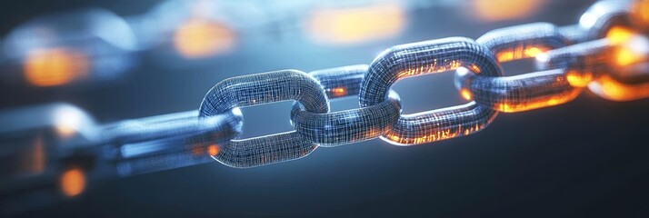 Blockchain Technology as Interconnected Digital Blocks Symbolizing Secure Data Management