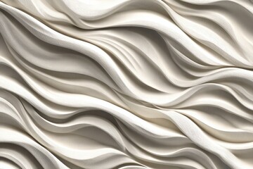 Obraz premium Abstract, flowing, white, wavy textured surface
