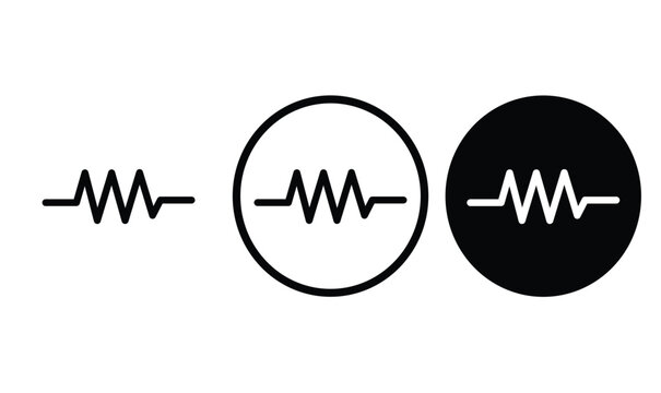 icon resistor black outline for web site design 
and mobile dark mode apps 
Vector illustration on a white background