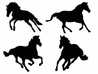 躍動感のある午のシルエット4点セット