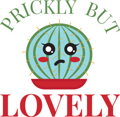 Cactus Plant Retro T-Shirt Design Vector Illustration in Teal and Green for Desert Apparel and Merchandise