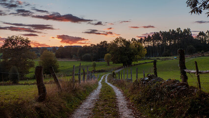 Path in the Lugo Mountains, Galicia, Spain. This region in northwestern Spain is teeming with stunning and uncrowded hiking trails