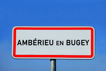 Obraz premium place-name sign Ambérieu-en-Bugey
