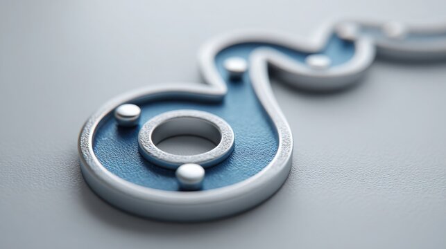 Elegant resting on a blue surface showcasing its unique design and creating a sophisticated aesthetic appeal