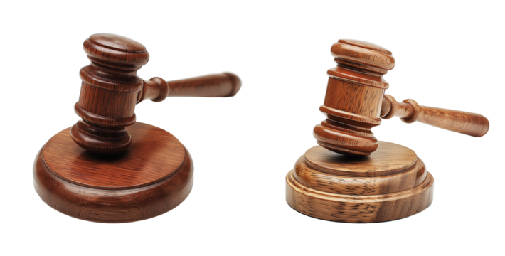 Set of law hammer Isolated on Transparent Background. PNG