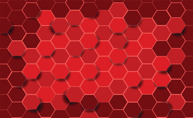 Red hexagon background