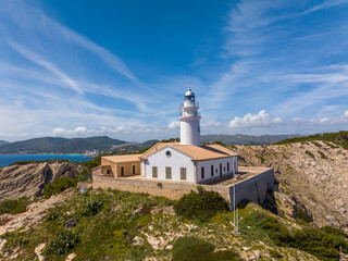 Faro de Capdepera en la Isla de Mallorca, Baleares