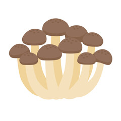 ぶなしめじの主線無しイラスト