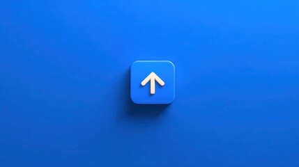 power button on blue background