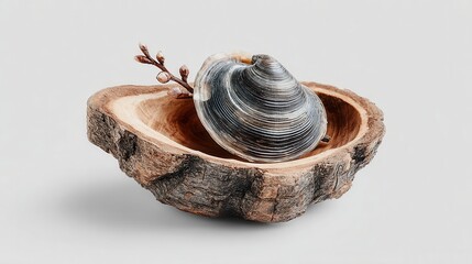 shell on a white background