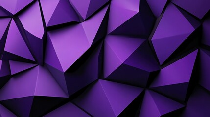 Obraz premium Vibrant Purple Geometric Composition with Intricate Triangular Facets and Low Poly Design Elements