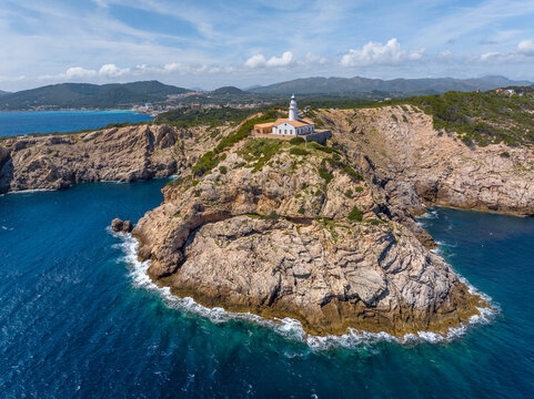 Faro de Capdepera en la Isla de Mallorca, Baleares