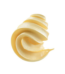 abstract creamy swirl on white background