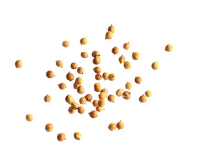 coriander seeds isolated on white background