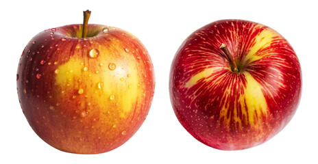 two fresh apples, isolated on white background.