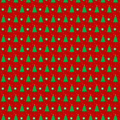 Seamless pattern with Christmas trees