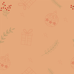 Christmas and new year seamless pattern. vector background.