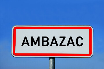 Obraz premium place-name sign Ambazac