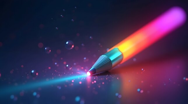 Unleash your inner artist with vibrant glowing pencil art and design for creative projects
