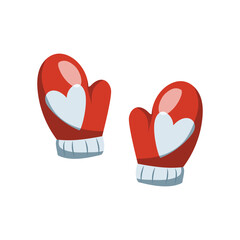 Obraz premium Vector Illustration Winter Mitten Colorful Design