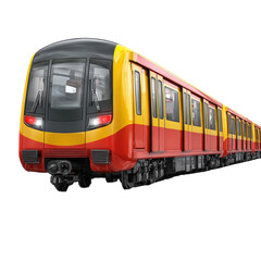 Obraz premium Train on elevated track png railway png metro png transit png commuter png transportation png urban png bridge png rail png carriages png transparent background image